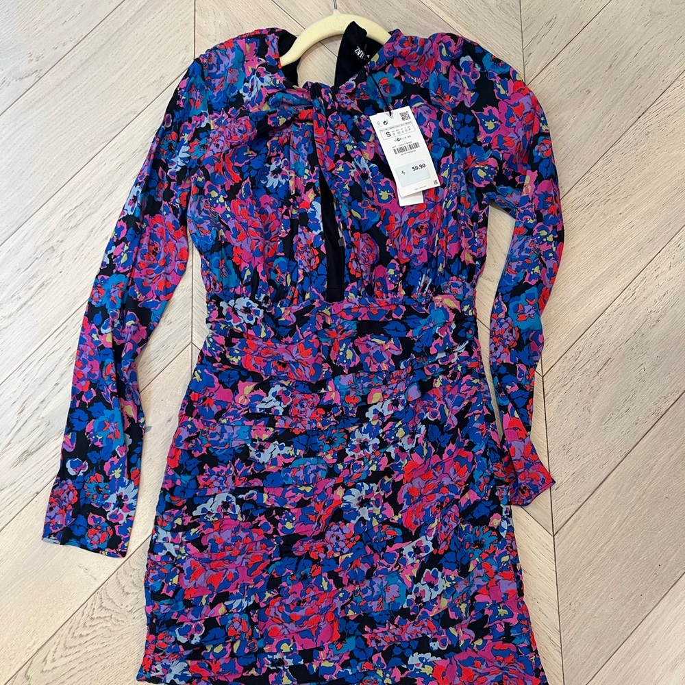 Zara Multicolor Floral Dress NWT